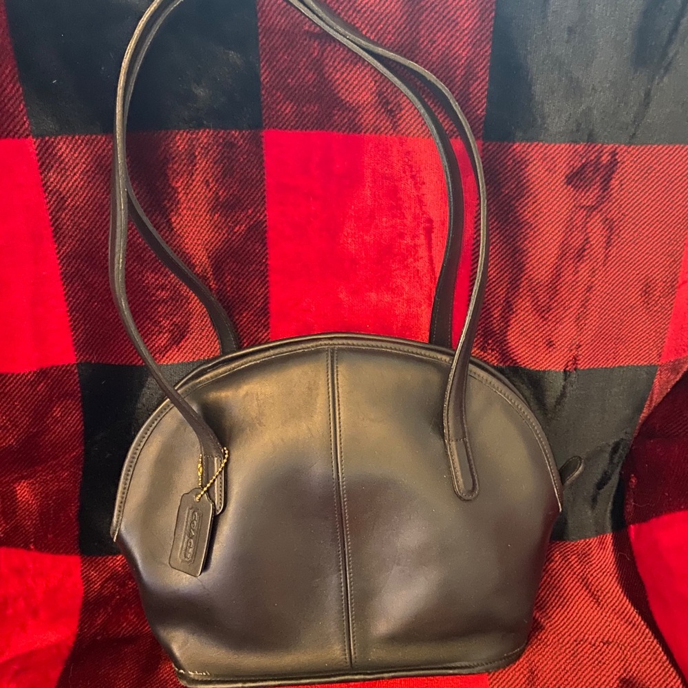 Vintage leather bowler bag